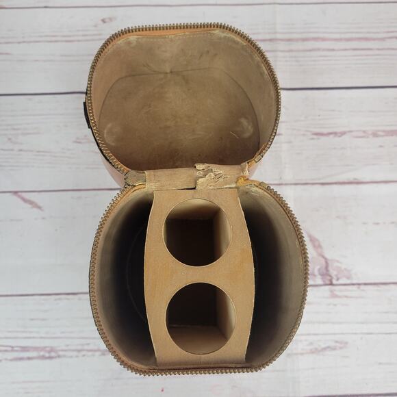 Vintage Travel Bar Set 2 Flask Portable Pub by AHS Germany 6 Shot Glasses - Picture 9 of 15